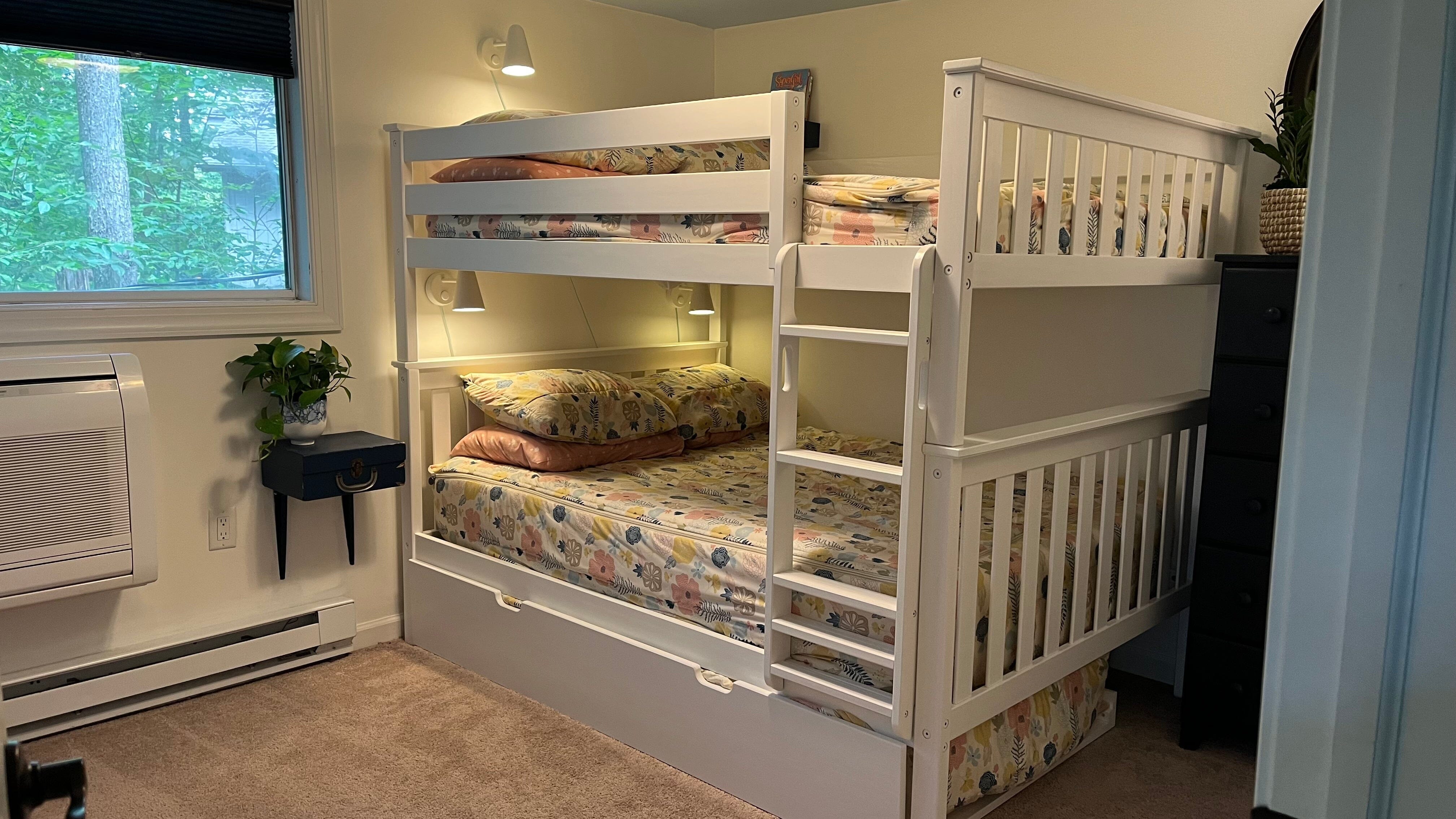 Full over Full Bunk Bed with Trundle Bed