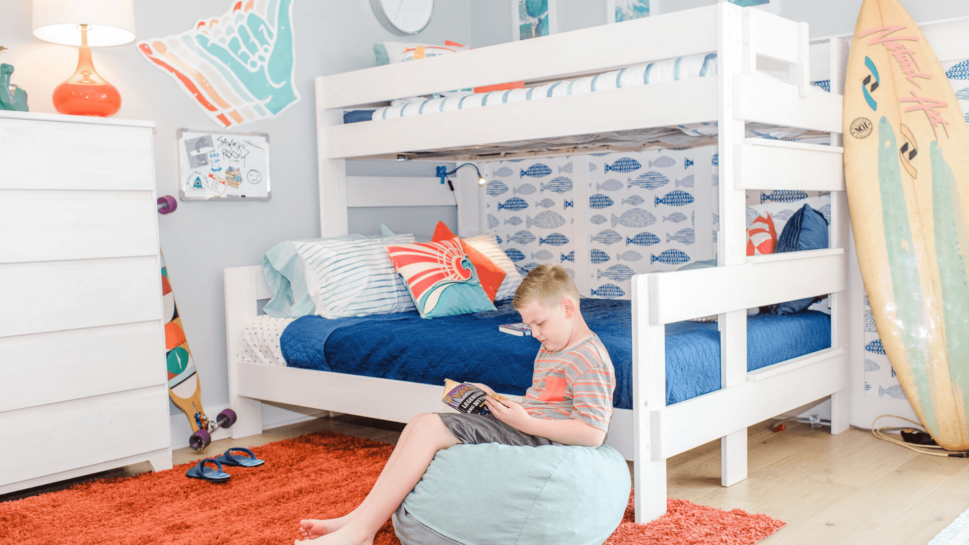New Modern Farmhouse Twin XL/Queen Bunk Bed Is Spacious & Stylish