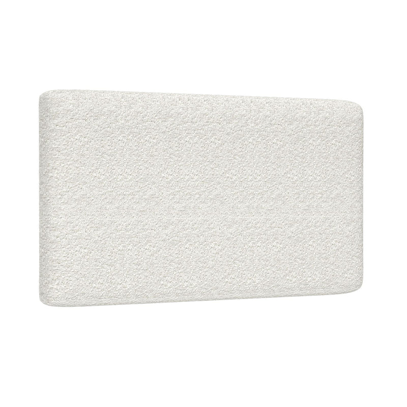 Rectangular white memory foam pillow with textured breathable cover, ergonomic bed pillow for neck support
