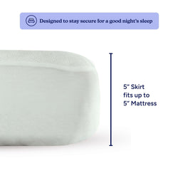 5-inch mattress cover skirt designed for secure fit, ensuring a restful night's sleep.