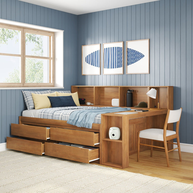 Jack Full Captain’s Bed With Bookcase & Desk