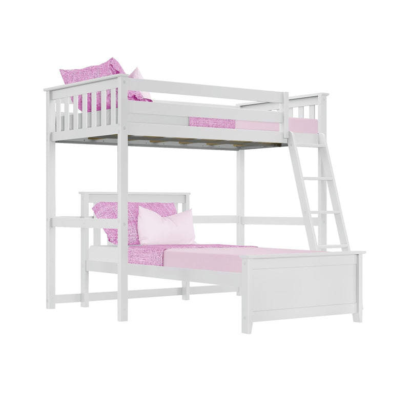 Twin Over Twin L-Shaped Bunk Bed