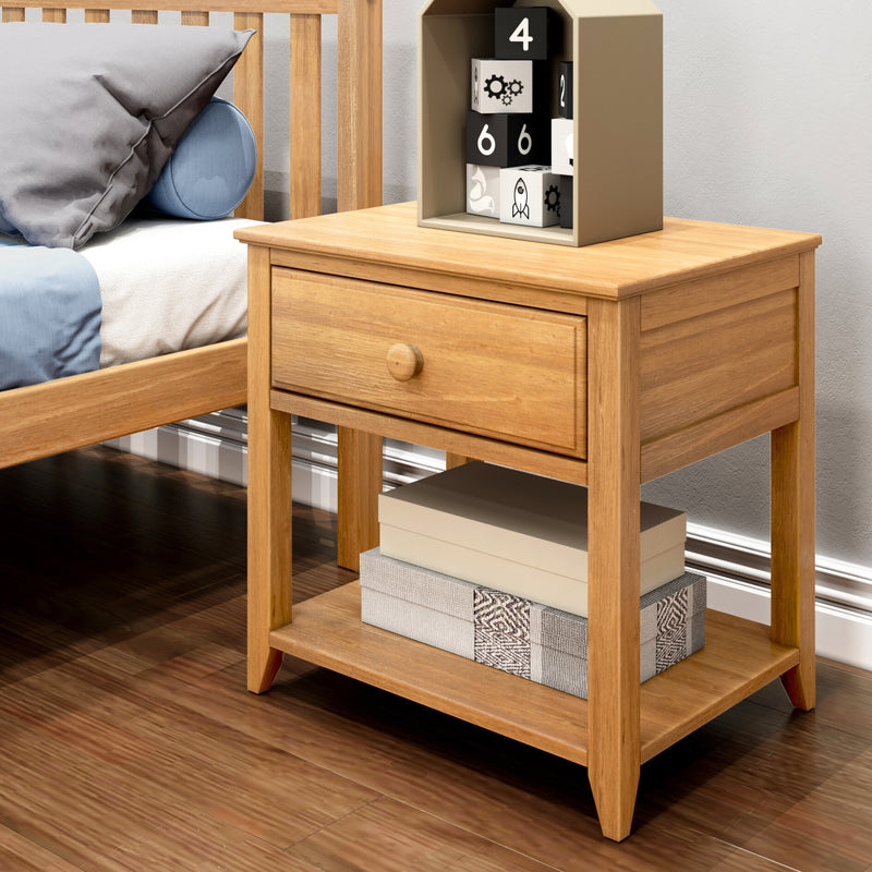 Nightstand with Drawer and Shelf