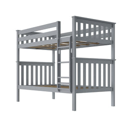 180201-121 : Bunk Beds Classic Twin over Twin Bunk Bed, Grey