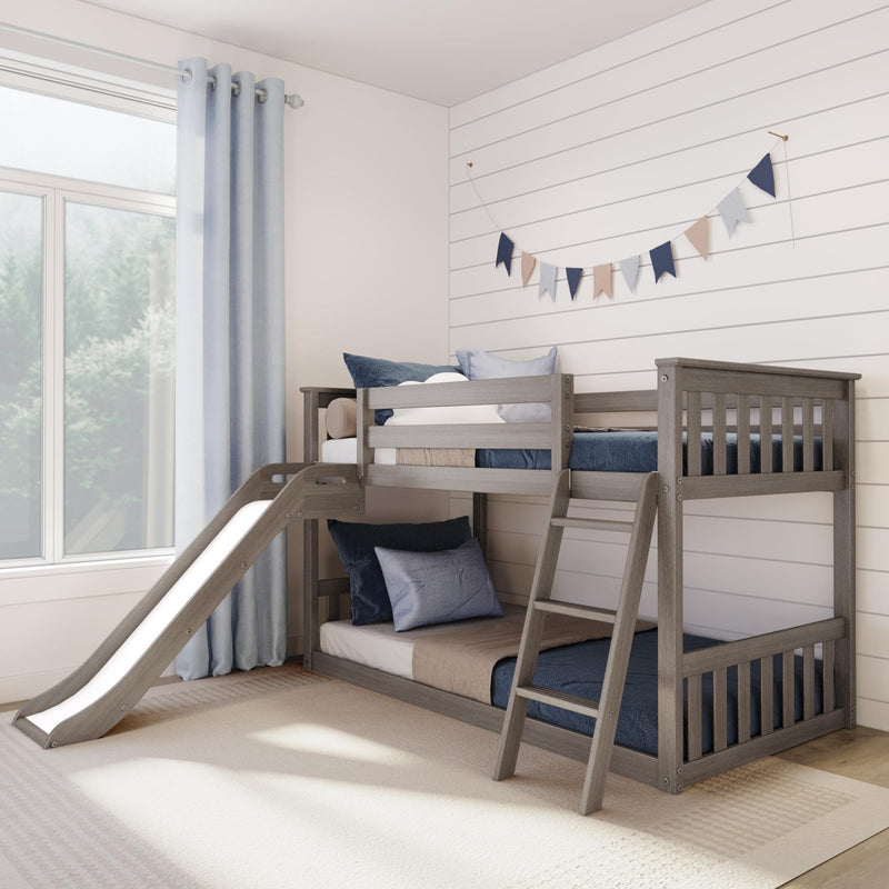 (Combined Listing) Twin Over Twin Low Bunk with Slide