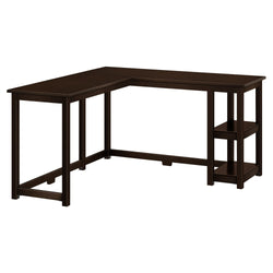 181450-005 : Furniture K/D Corner Desk w/ Shelves, Espresso