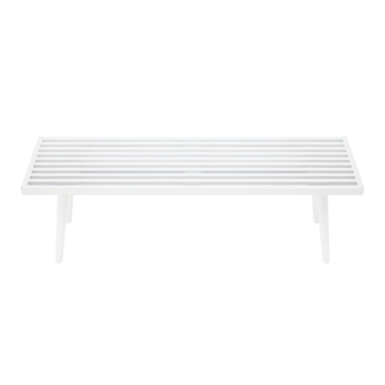 184302-002 : Accessories Mid-Century Modern Full-Size Bench, White