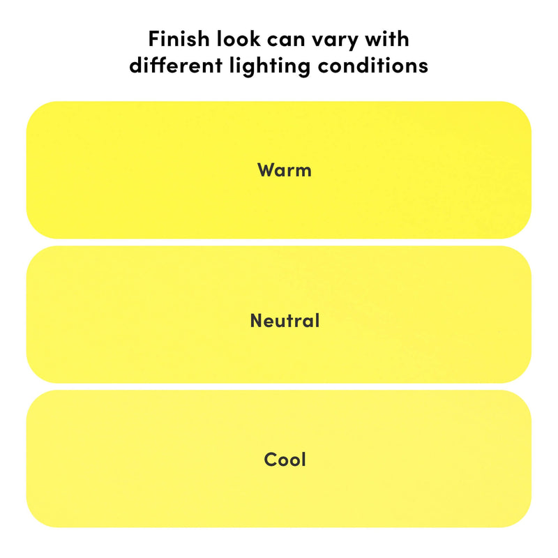 Color swatches showing how warm, neutral, and cool tones vary in different lighting conditions.