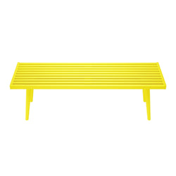 184302-106 : Accessories Mid-Century Modern Full-Size Bench, Yellow