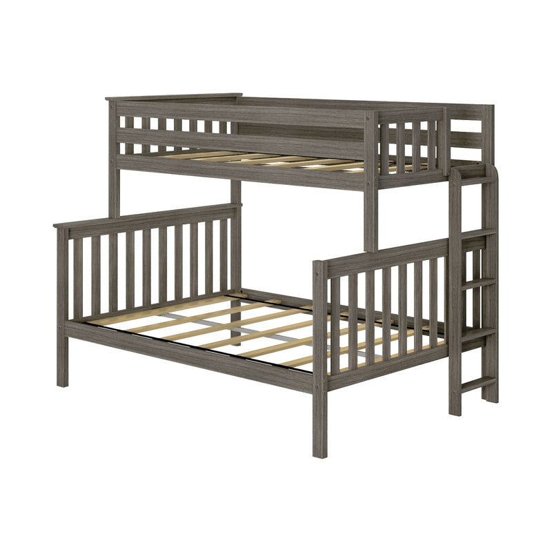 Twin Over Full Bunk Bed With Ladder on End