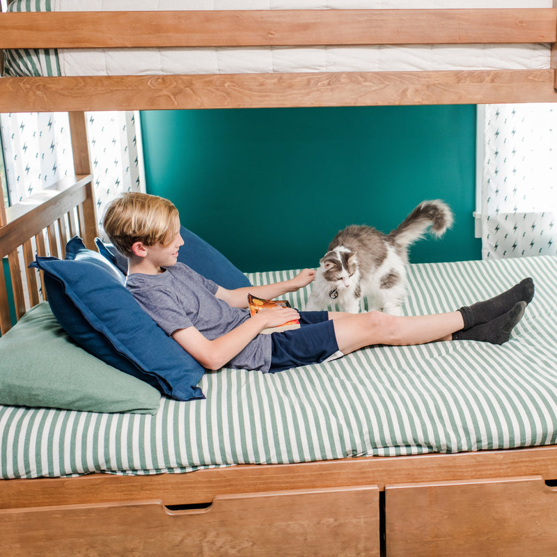 Twin Over Full Bunk Bed With Storage Drawers
