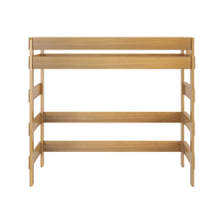 190227-187 : Loft Beds K/D High Loft Bed, 7 slats w/ metal support bar, Pecan