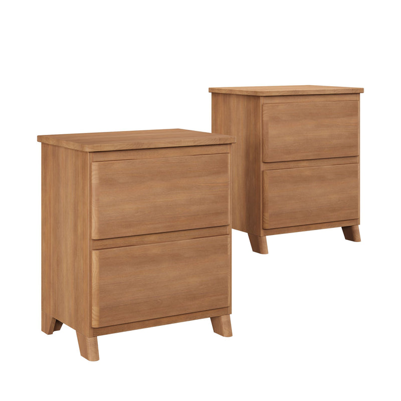 Modern Farmhouse 2-Drawer Nightstand (Set of 2)