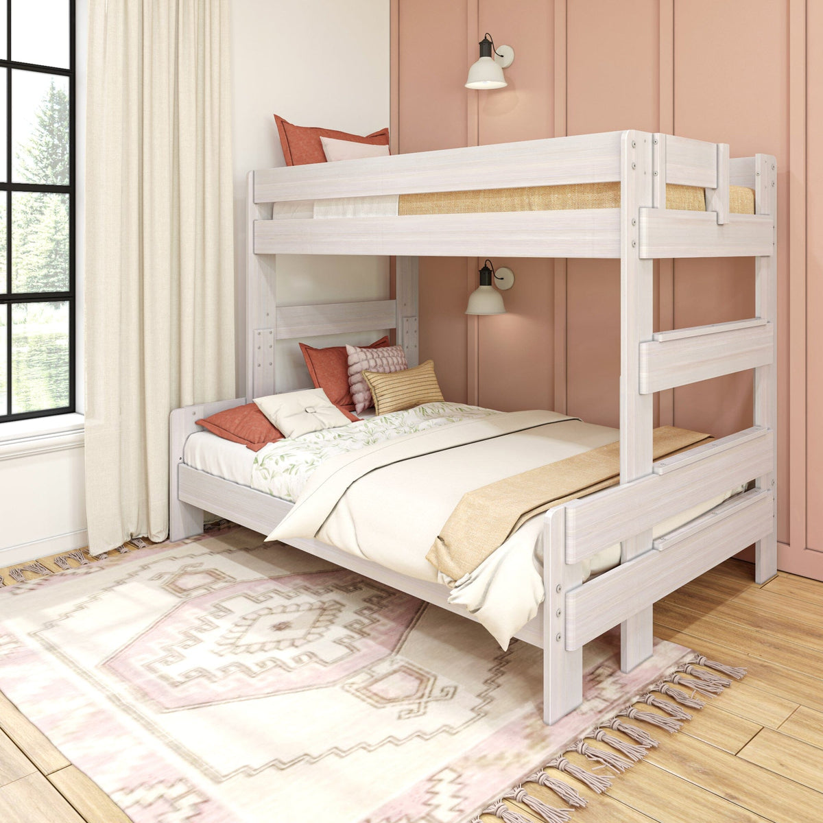 Modern Farmhouse Twin Over Full Bunk Bed Max and Lily