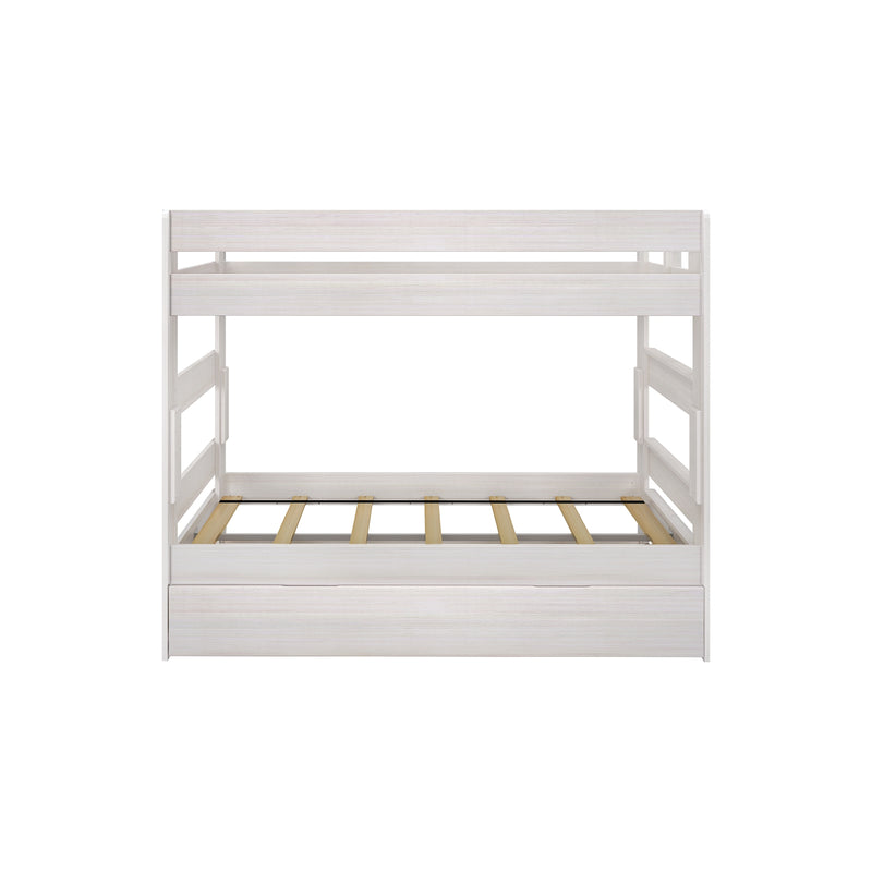 Modern Farmhouse Twin Over Twin Bunk Bed With Trundle