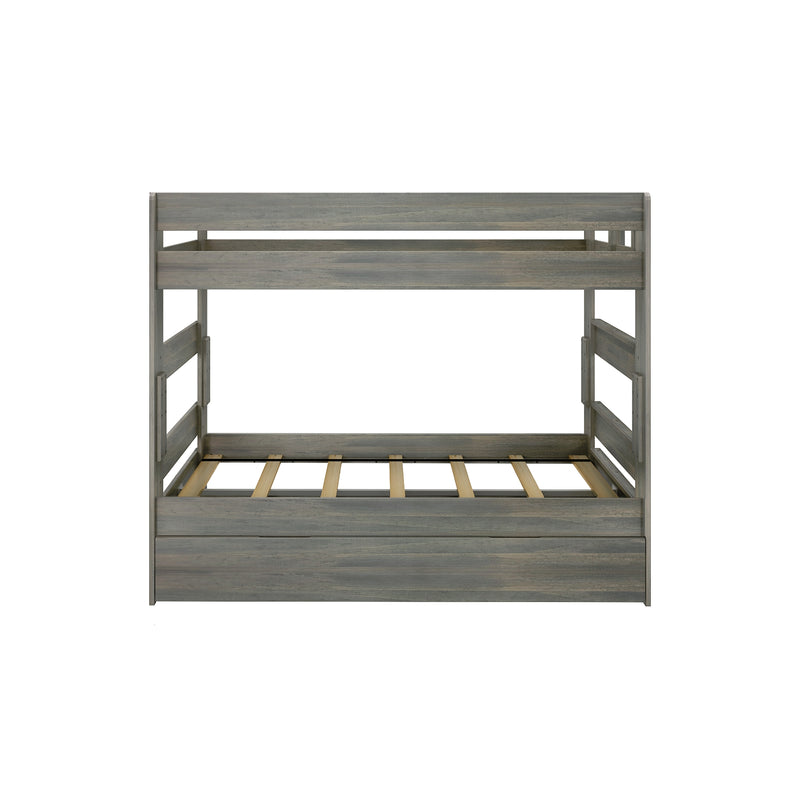 Modern Farmhouse Twin Over Twin Bunk Bed With Trundle