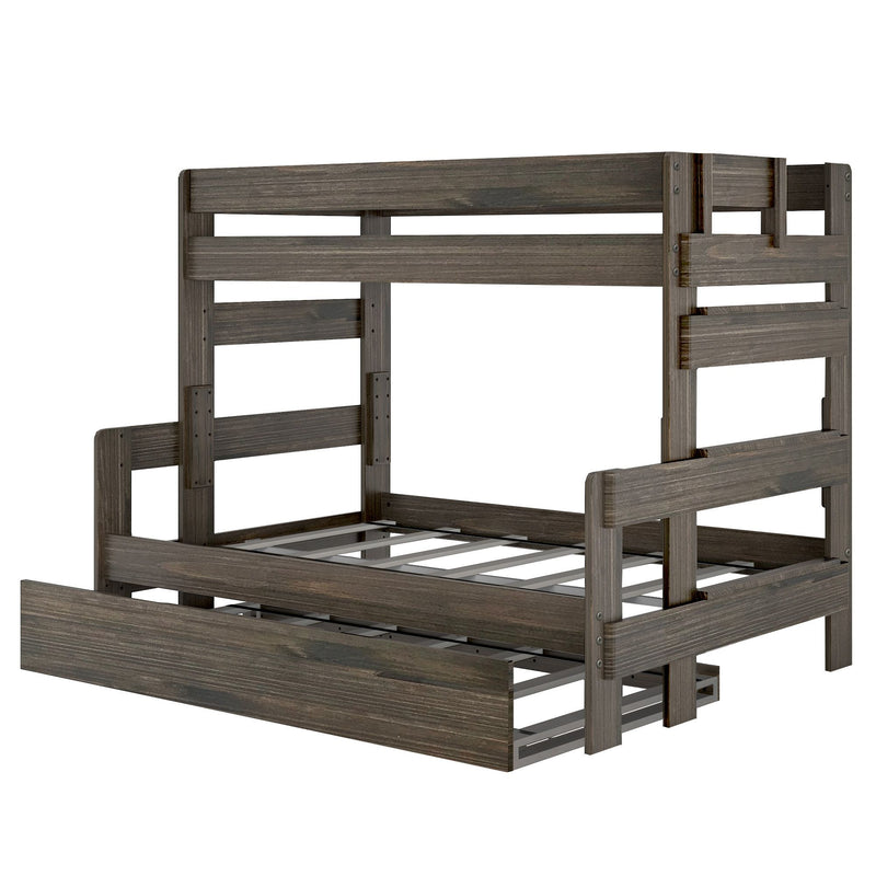 Modern Farmhouse Twin Over Full Bunk Bed With Trundle