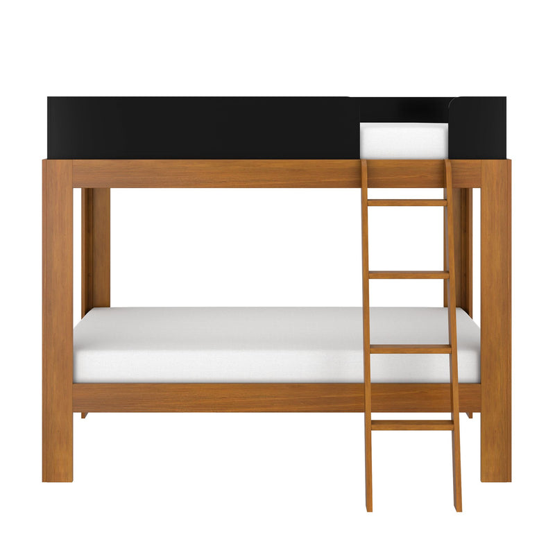 Mid-Century Modern Twin Over Twin Bunk Bed