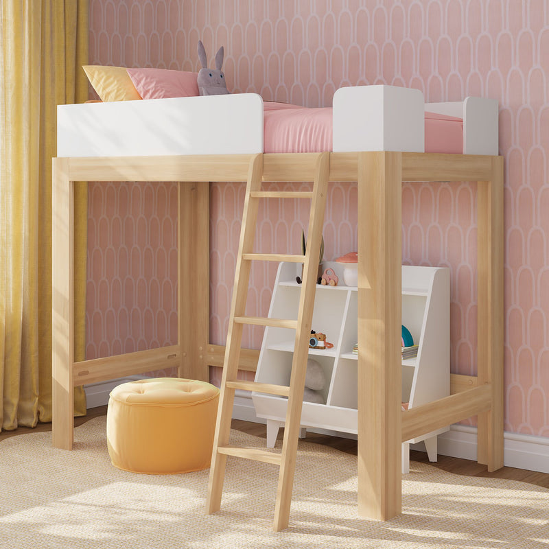 Mid-Century Modern Twin Loft Bed