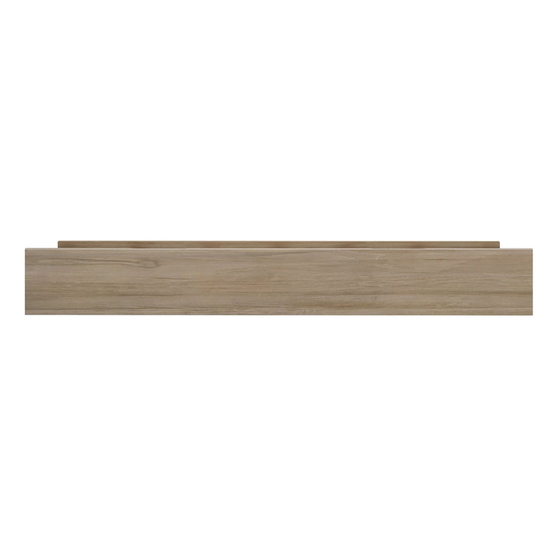Light oak dresser drawer front with integrated recessed handle and natural wood grain finish