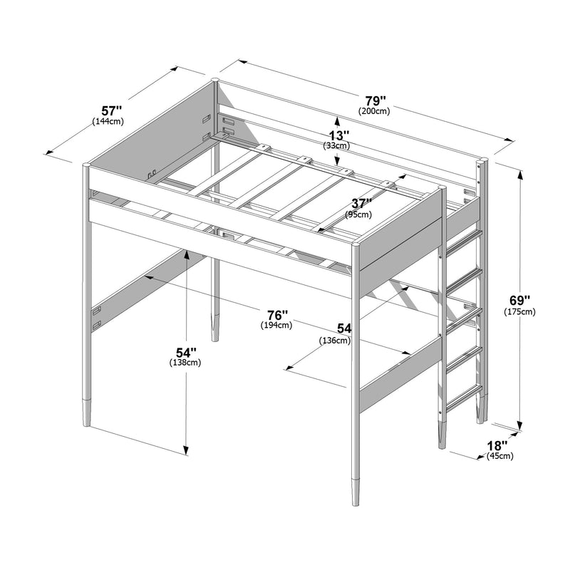 Hudson Full Loft Bed
