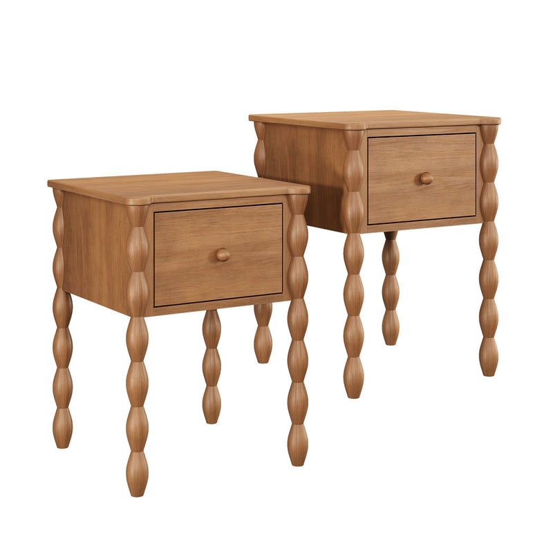 Jenny Nightstand With Shelf (Set of 2)