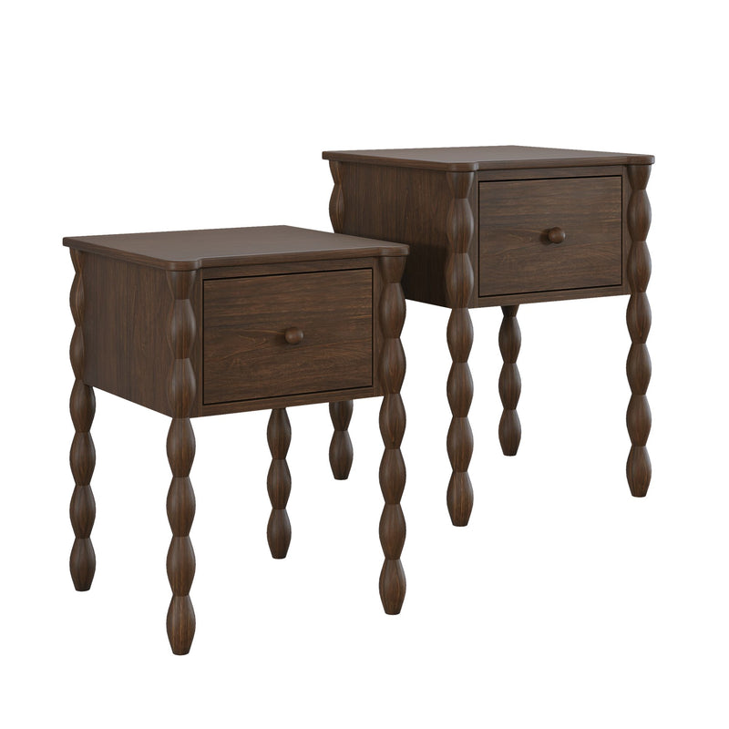 Jenny Nightstand With Shelf (Set of 2)