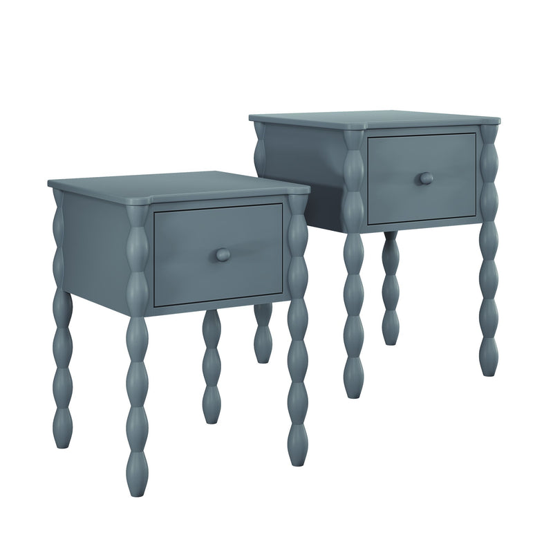 Jenny Nightstand With Shelf (Set of 2)