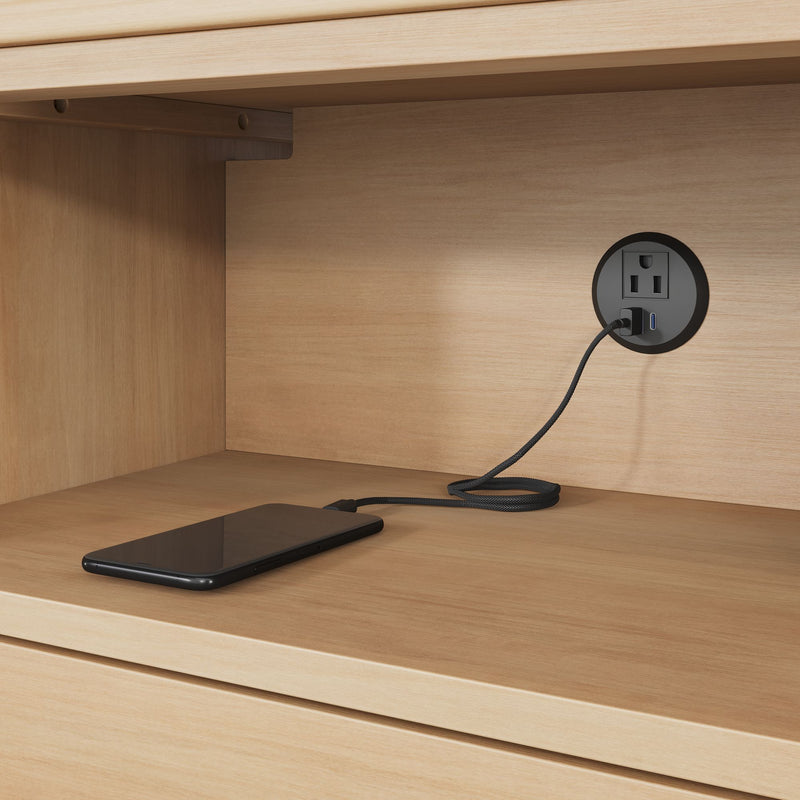 Jenny Nightstand With Charging Station (Set of 2)