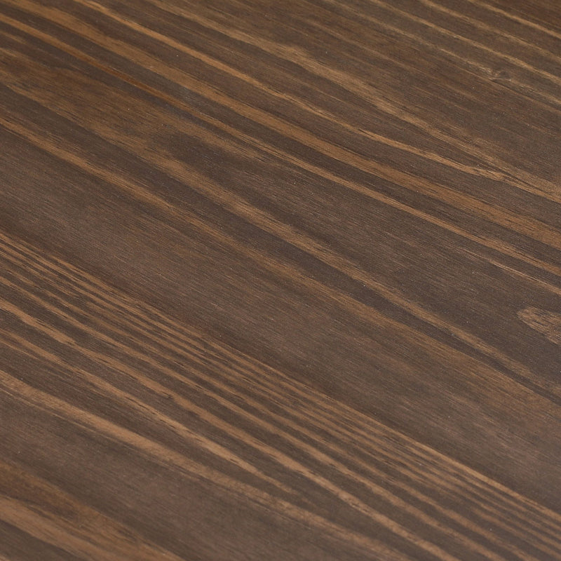 Dark brown stained wood grain background, close-up hardwood tabletop texture with diagonal grain pattern for rustic interior design