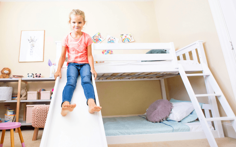 Sol’s New Max & Lily Low Bunk Bed with Slide is a Dream Room Makeover
