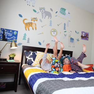 Full size bed frame for kids in boys bedroom