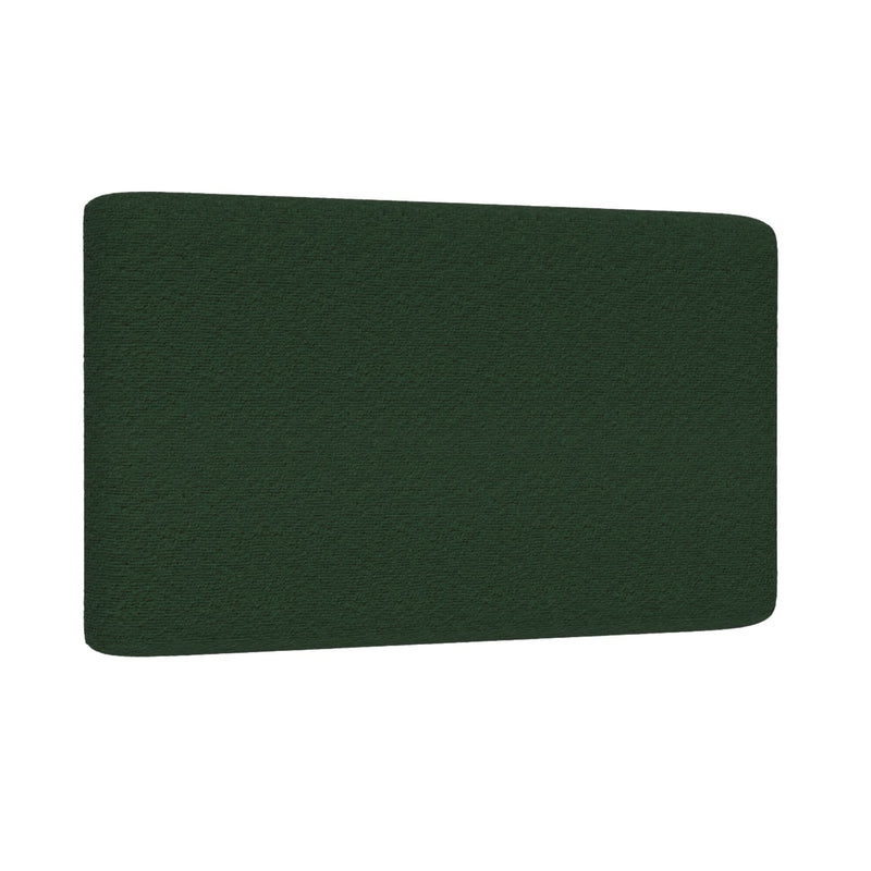 Dark green rectangular textured anti-fatigue floor mat with rounded corners on white background