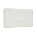 Rectangular white memory foam pillow with textured breathable cover, ergonomic bed pillow for neck support