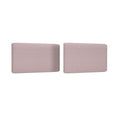 Pair of dusty pink rectangular sofa cushions in textured fabric, modern accent lumbar pillows for couch or bed
