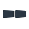 Set of 2 navy blue rectangular foam seat cushion pads with rounded corners – replacement cushions for chairs and car seats