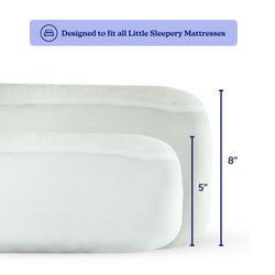 Little Sleepy Head Toddler Mattress Protector Dimensions - Fits 5 and 8 Inch Mattresses