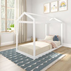 1500127000-002 : Kids Beds Low House Bed (Twin), White