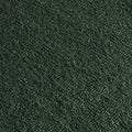 Close-up of dark green boucle upholstery fabric texture, looped woven carpet material ideal for sofas, rugs, and home decor