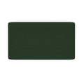Dark green textured upholstered headboard with rounded corners against a white background