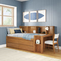 Jack Twin Captain’s Bed With Bookcase & Desk