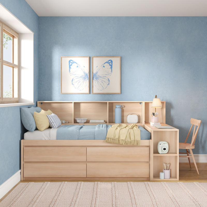 Jack Twin Captain’s Bed With Bookcase & Desk