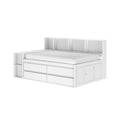 Jack Full Captain’s Bed With Bookcase & Desk