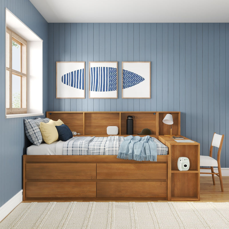 Jack Full Captain’s Bed With Bookcase & Desk
