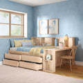 Jack Full Captain’s Bed With Bookcase & Desk
