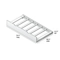 White wooden twin trundle bed frame with slatted base for underbed storage, 74.5 in long x 40.75 in wide x 11.75 in tall