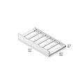 Under-bed trundle storage drawer with slatted base and caster, 74 1/2 in L x 40 3/8 in W x 11 3/4 in H