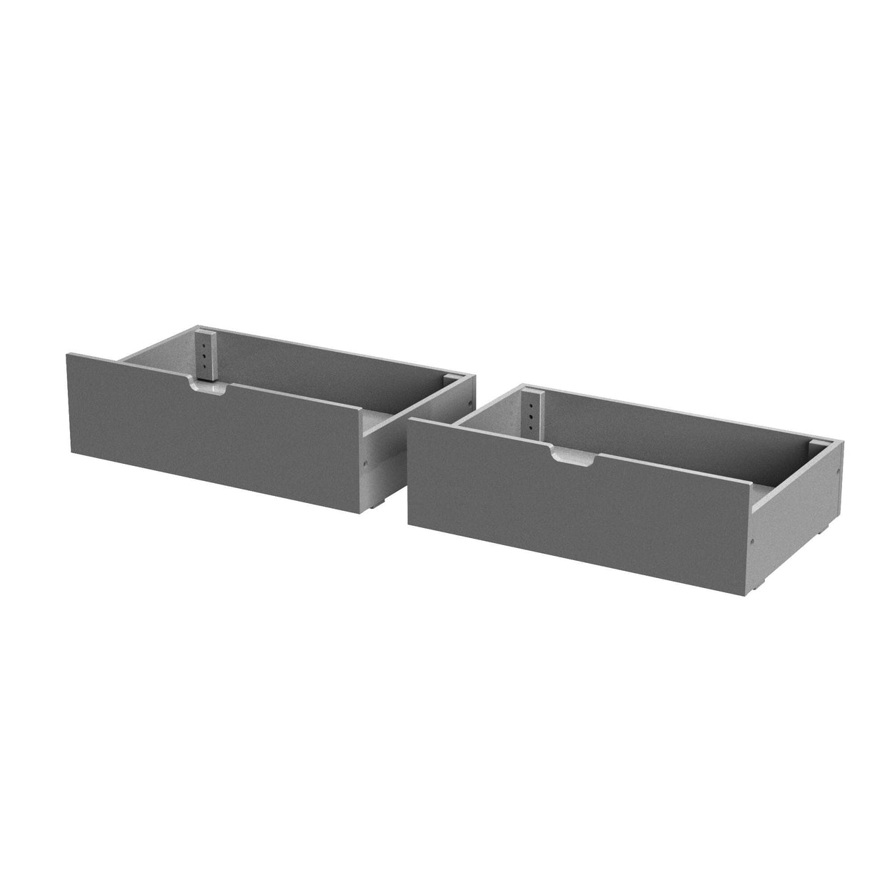 175262-121 : Component 2 Underbed Storage Drawers w/ Rubber Castors, Grey