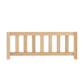 Light natural wood slatted bed headboard/footboard panel with horizontal rails and vertical slats, simple solid-wood design for modern farmhouse and Scandinavian bed frames