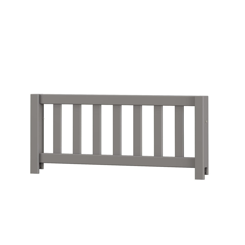 Gray slatted toddler bed rail guard for children's beds, safety bed rail and crib guard for toddler transition